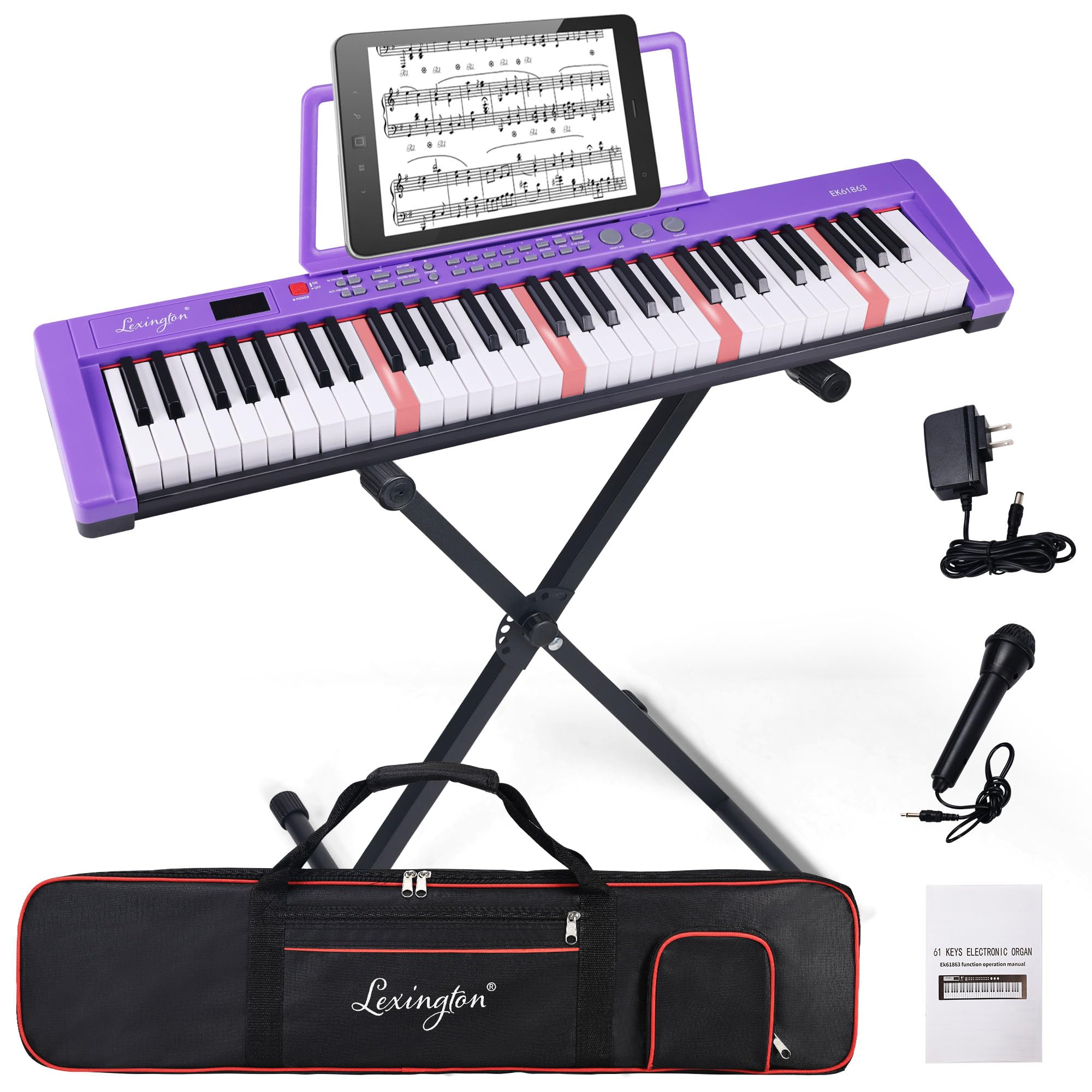 Amazon.com: Lexington 61 Key Keyboard Piano, Complete Electronic